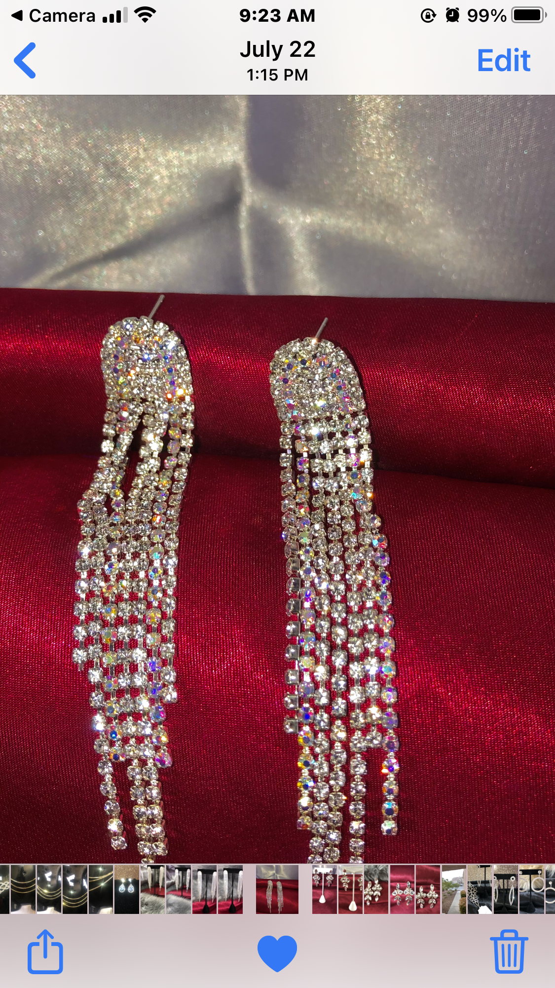 "GRACE"- Rhinestone Chandelier Earrings