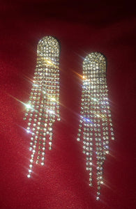 "GRACE"- Rhinestone Chandelier Earrings