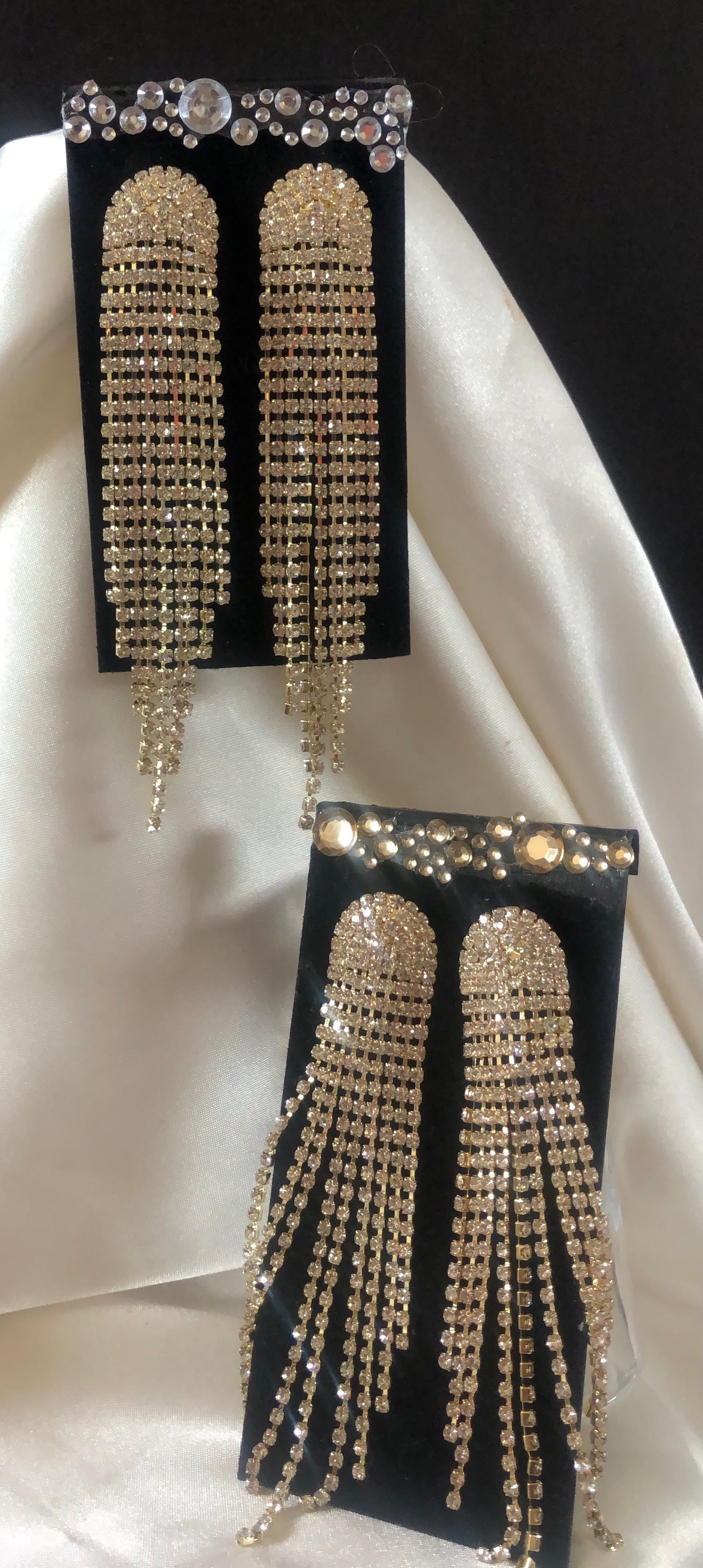 "GRACE"- Rhinestone Chandelier Earrings